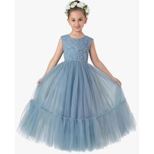 Flower Girl Paisley A-Line Straight Tutu Tulle Party 2Bunniesr Girl Dress Size 6
